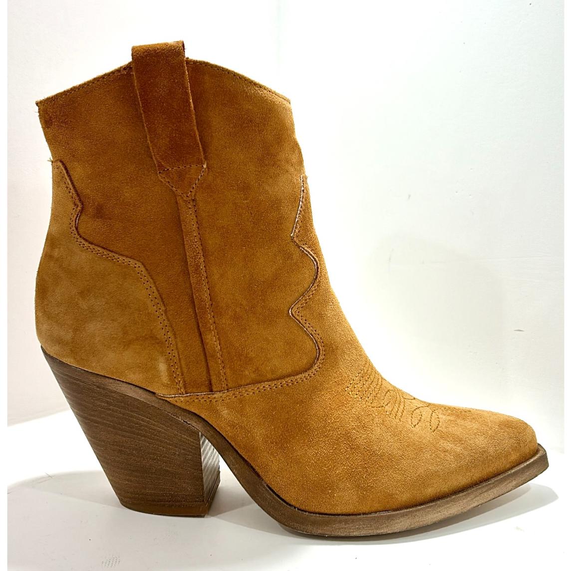Bottines tiag cuir camel AC5085