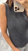 Pull sans manches gris anthracite SABLON GM
