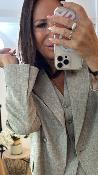 Veste Blazer sable oversize M6244G MR