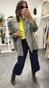 Veste Blazer oversize beige et vert  JQ44KEH IMPERIAL