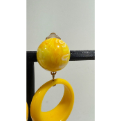 Boucles Oreilles jaune 