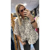 Chemise oversize beige Carabes