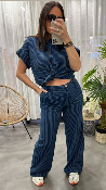 Pantalon ligne tennis bleu WWU103 NT