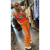 pantalon 100% lin Orange Malo