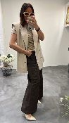 Veste blazer sans manches beige LAFOJGH DIXIE