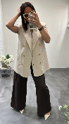 Veste blazer sans manches beige LAFOJGH DIXIE
