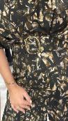Robe longue chauve souris à motifs kaki ADJUIKNC IMPERIAL