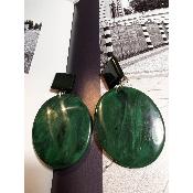 Boucles Oreilles Jade Vert