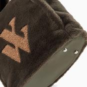 Sac cabas en fausse fourrure marron kaki Carolina 