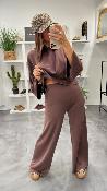 Pantalon fluide marron 054-212019 BSB 