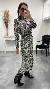 Robe longue noir et blanc REFLECHIE 