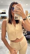 Veste gilet barman camel KXGL0355 KKS