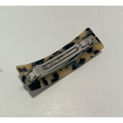 Barrette à cheveux en acétate de cellulose beige et noir