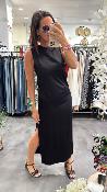 Robe longue fluide noir M2351 MR
