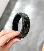 Bracelet jonc noir à strass