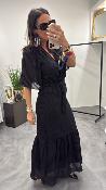 Robe longue noir PERSE G&M