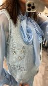 Gilet barman denim clair KXGL0051 KKS