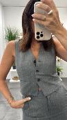 Veste gilet barman gris VAITE LPE