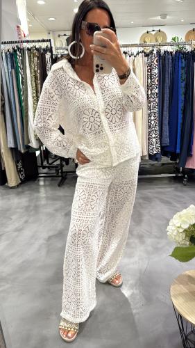 Pantalon crochet écru PANAMA LPE