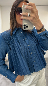 Chemise jeans plissée SOUVENIR D36E0365