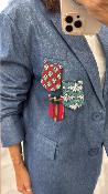 Veste Blazer jean à broches JCT7WHNP Dixie 