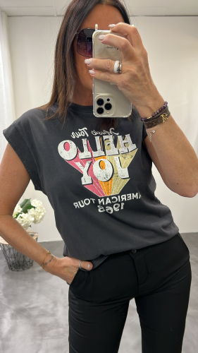 Tee shirt noir RICHIE MHJ