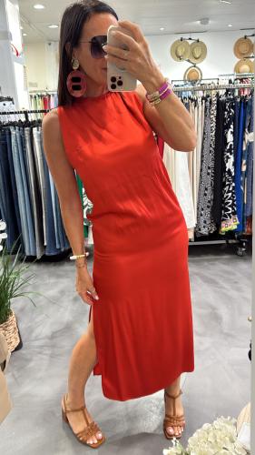 Robe longue fluide orange M2351 MR