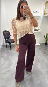 Top en dentelle beige TW51JMX IMPERIAL