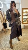 Veste Blazer oversize à carreaux marron et beige JDFNYEMP DIXIE