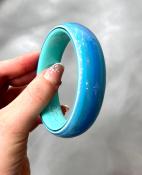 Bracelet jonc bleu