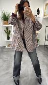 Veste Blazer oversize petits carreaux bordeaux JQ44KEG IMPERIAL