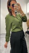 Blouse satinée kaki 50644219