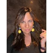 Boucles Oreilles perle jaune et transparent