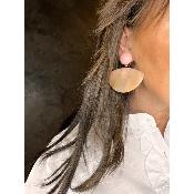 Boucles Oreilles orange pêche