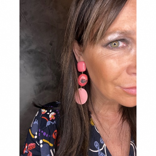 Boucles Oreilles rose 