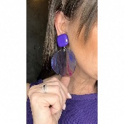 Boucles Oreilles  violet