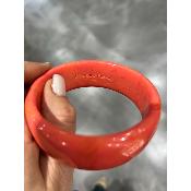 Bracelet jonc orange corail