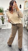 Pull col V camel MANTIA LPE