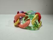 Bracelet maillons à enfiler multicouleurs 