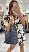 Robe courte LUCKY CHARMS bleu beige WWU035