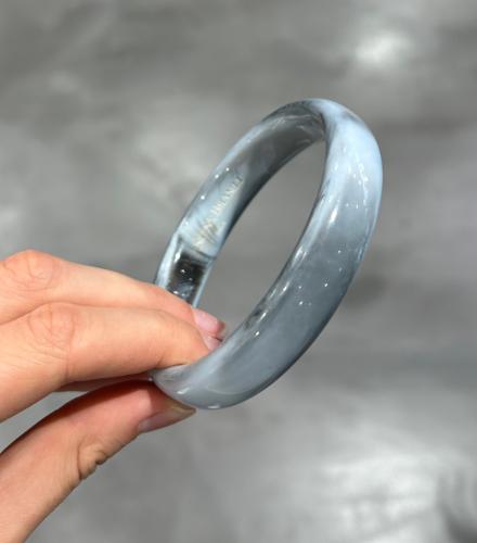 Bracelet jonc nuance gris