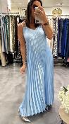Robe plissée longue bleu ACCEJDGP IMPERIAL