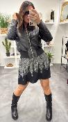 Veste en cuir noir T37Y0362 Souvenir 