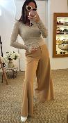 Pantalon large camel M8394P MR