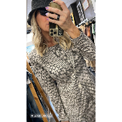 Robe en viscose stretch grise argentée Kelly