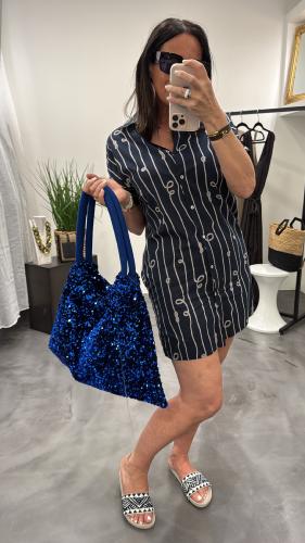 Robe courte marine cordes WWU038 NT