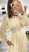 Robe longue beige dentelle COLT BB
