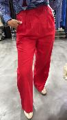 Pantalon tailleur en lin rouge PHIL G&M