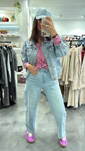 Jeans Mom Fit clair délavé 50939239