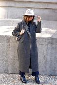 Manteau Long Gris SMITH G&M  